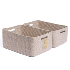 MiniArk large storage basket on a shelf, ideal for clothes and blankets.