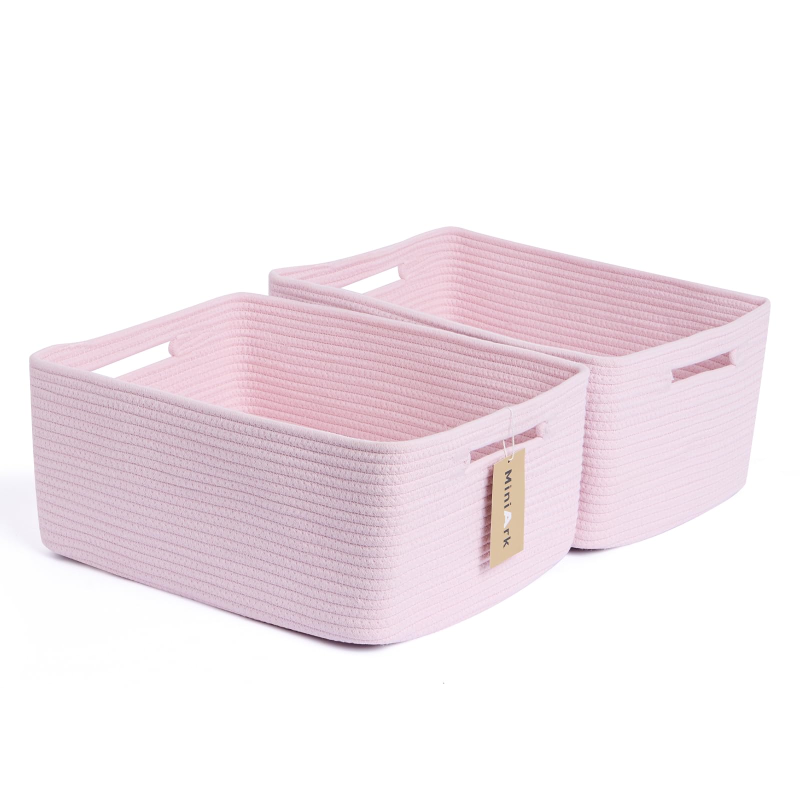 MiniArk large storage baskets on a shelf for easy access and organization.