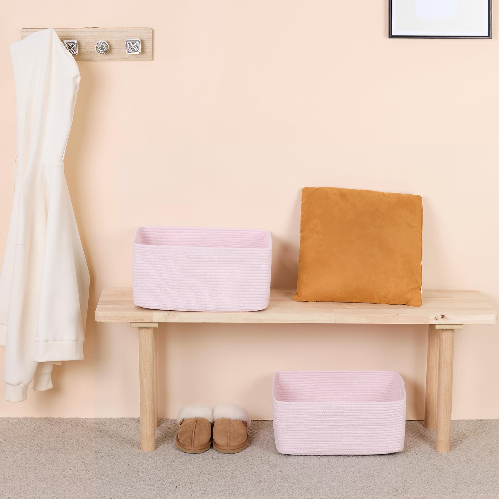 MiniArk durable, soft rope baskets safe for babies and toddlers.