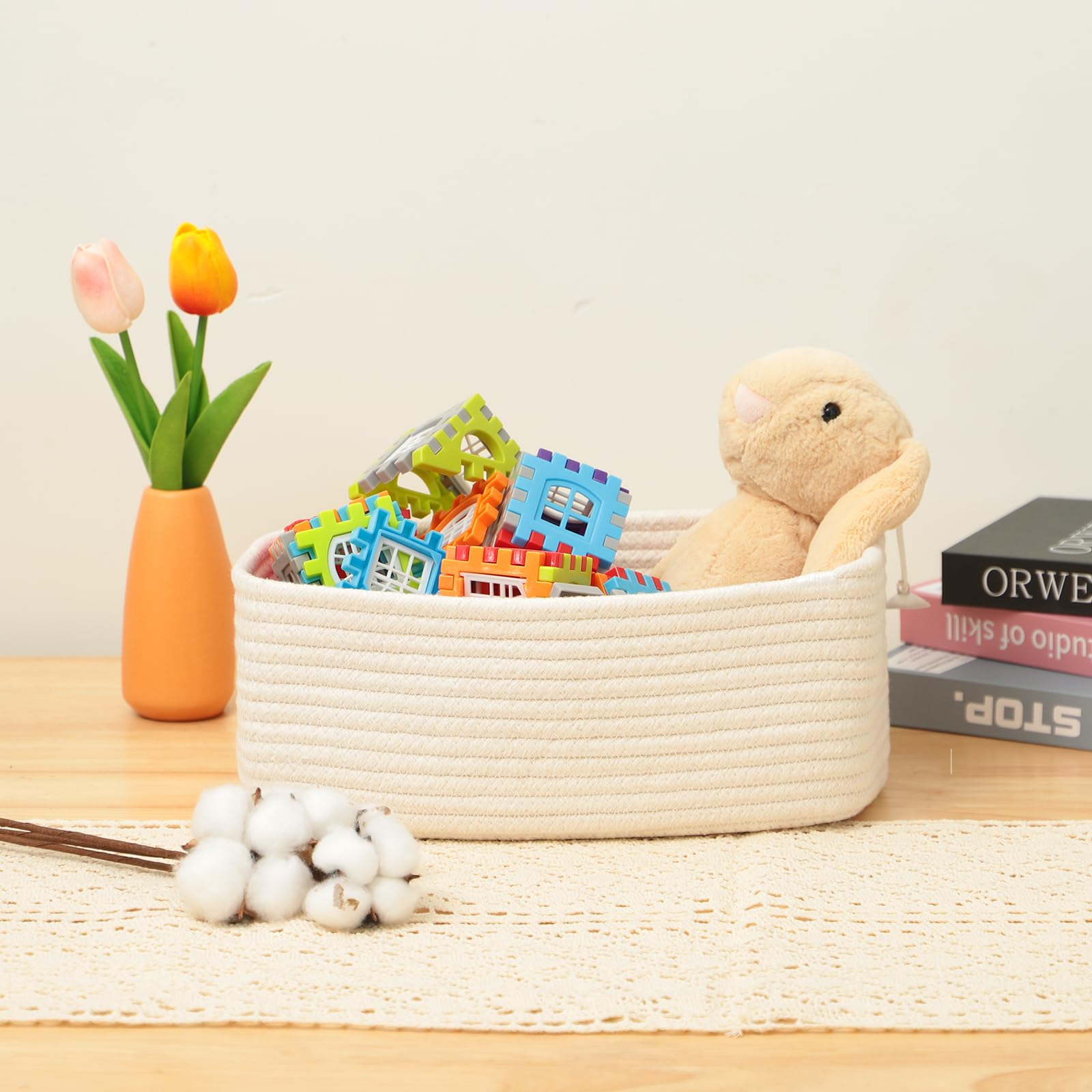 MiniArk quality-control ensures sturdy hand-stitched baskets with thick rope.