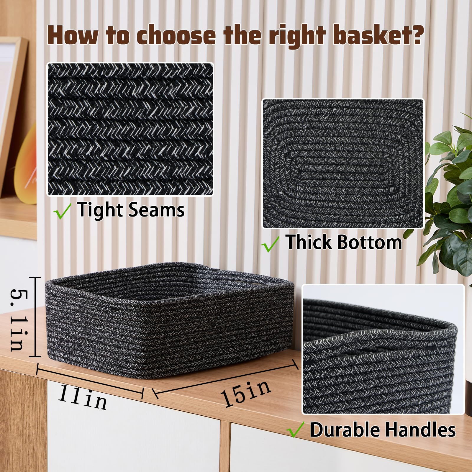 MiniArk rope-woven basket close-up emphasizes durable craftsmanship and texture