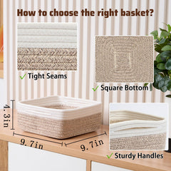 MiniArk square basket for cosmetics storage keeping vanity organized.