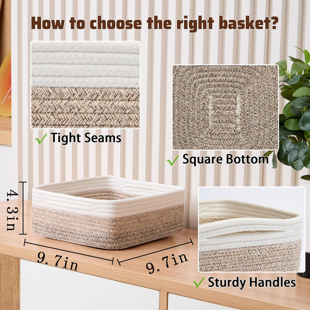 MiniArk small square basket on desk for remote control storage