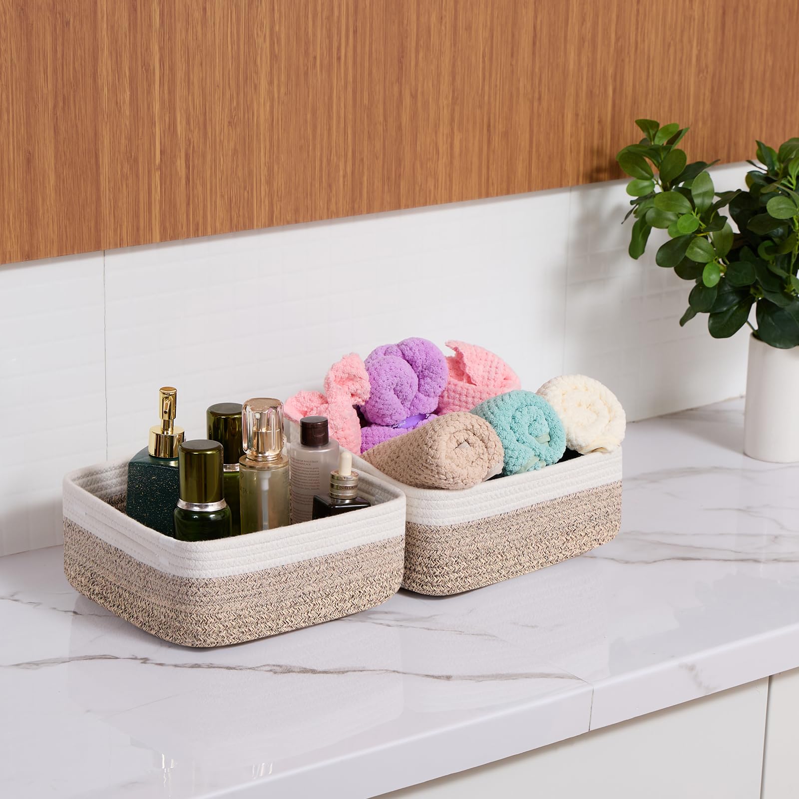MiniArk desktop organization basket keeps stationery within reach.