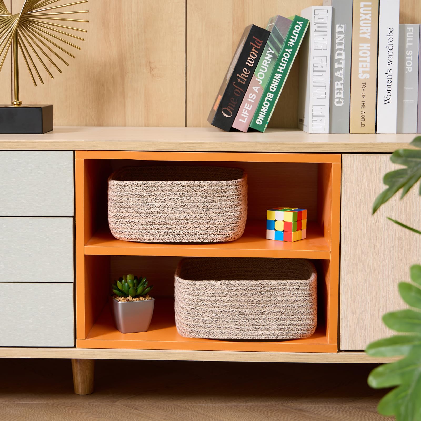 MiniArk shelf display basket; minimalist decor accent