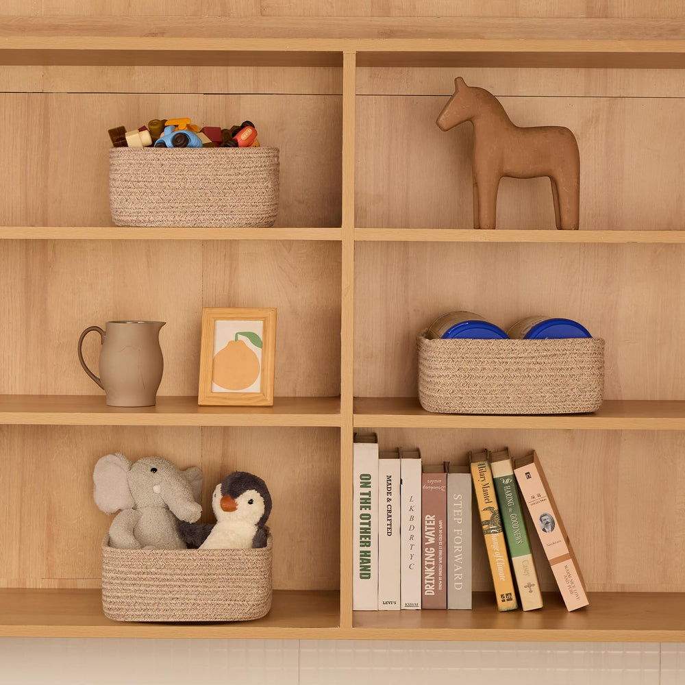 MiniArk toy storage basket; soft rope for kid-friendly organization