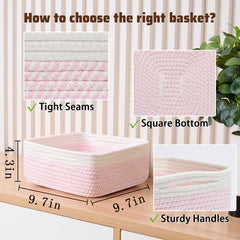 MiniArk small square shallow basket for cosmetics keeps vanity organized.