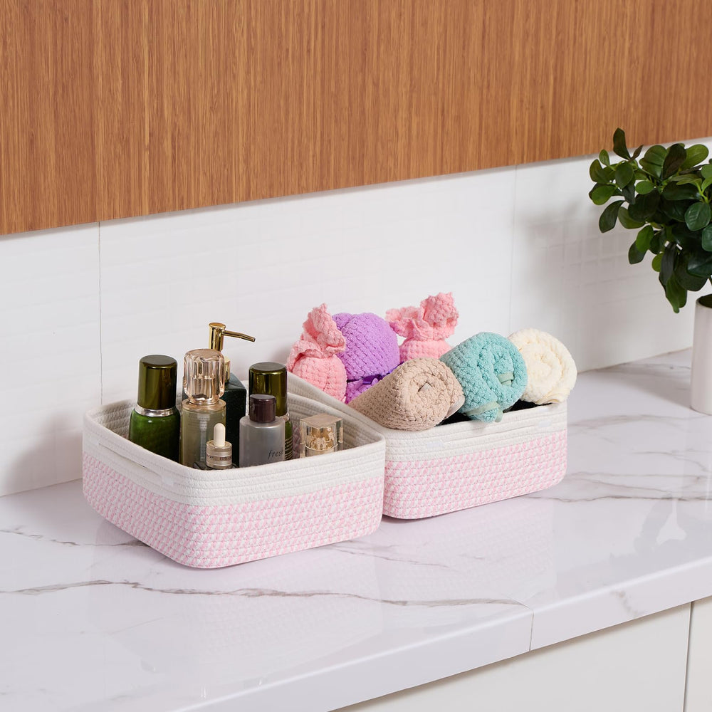 MiniArk small square shallow basket used for jewelry and accessories.