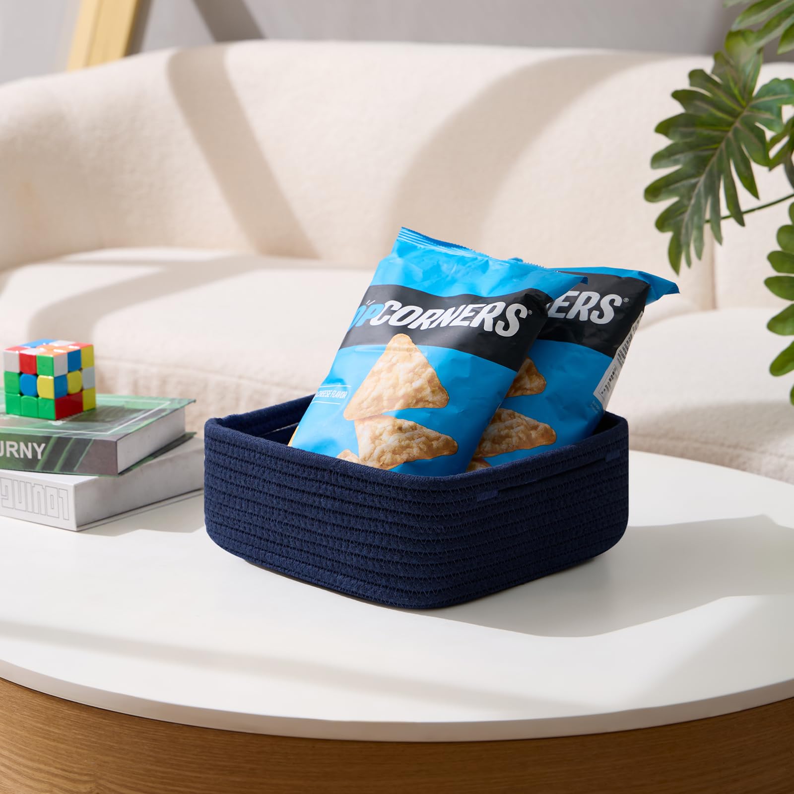 MiniArk navy gift-wrap display basket enhances gift displays