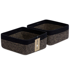 MiniArk remote storage basket keeps remotes neatly organized on a living room surface.