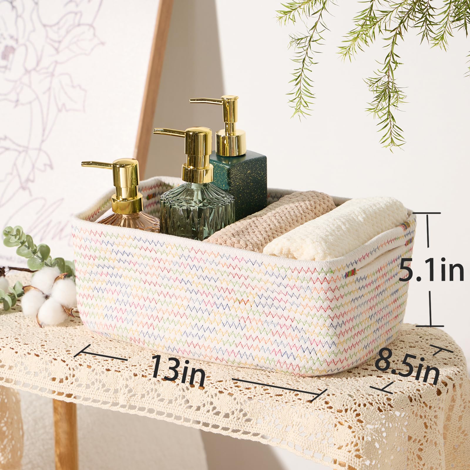 MiniArk decorative basket on a shelf adding warmth to the room.