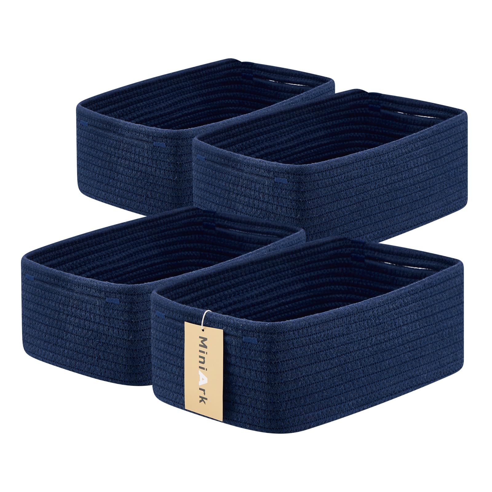 MiniArk small storage baskets in navy, compact size perfect for cosmetics and keys.