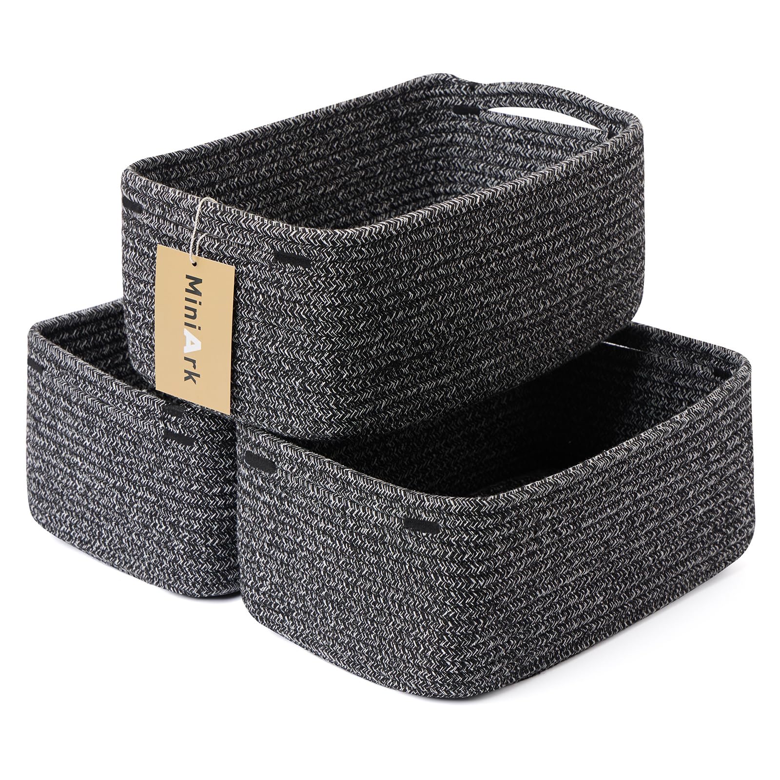MiniArk small storage baskets show compact size ideal for cosmetics and small items.