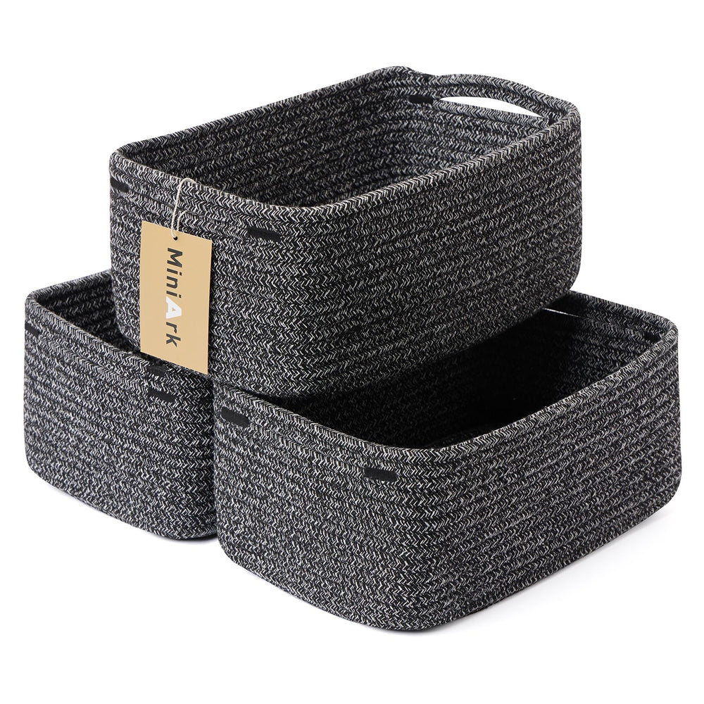 MiniArk small storage baskets show compact size ideal for cosmetics and small items.