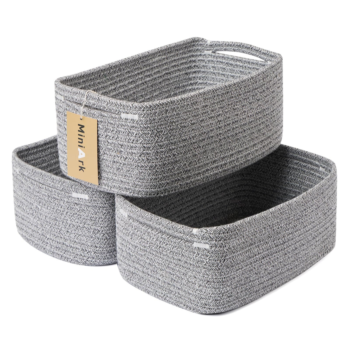 MiniArk small storage basket front view for compact organization of small items.