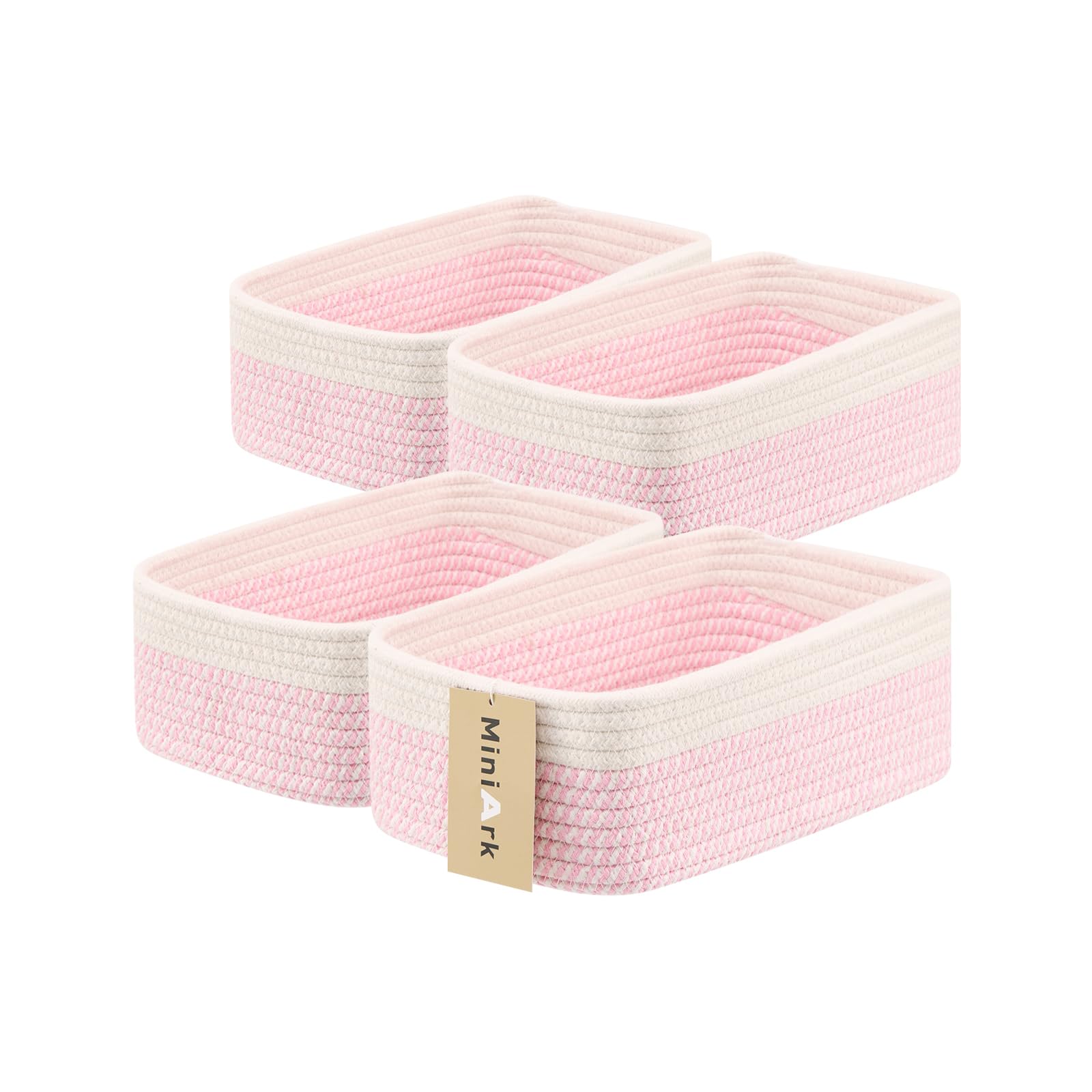 MiniArk small storage basket front view for compact closet organization.
