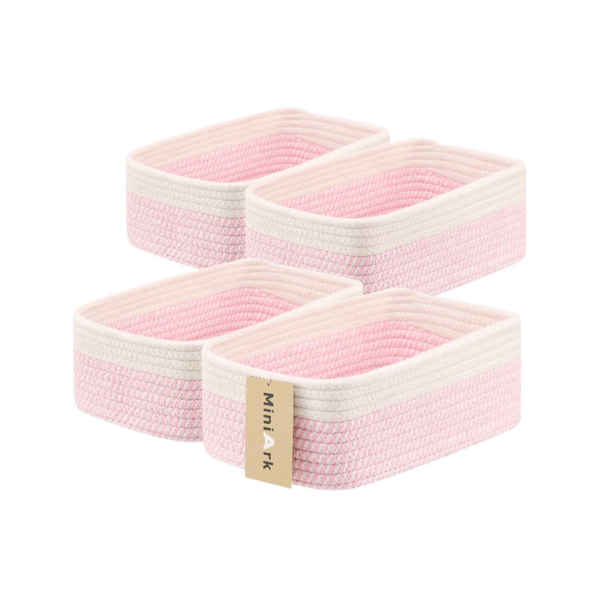 MiniArk small storage basket front view for compact closet organization.