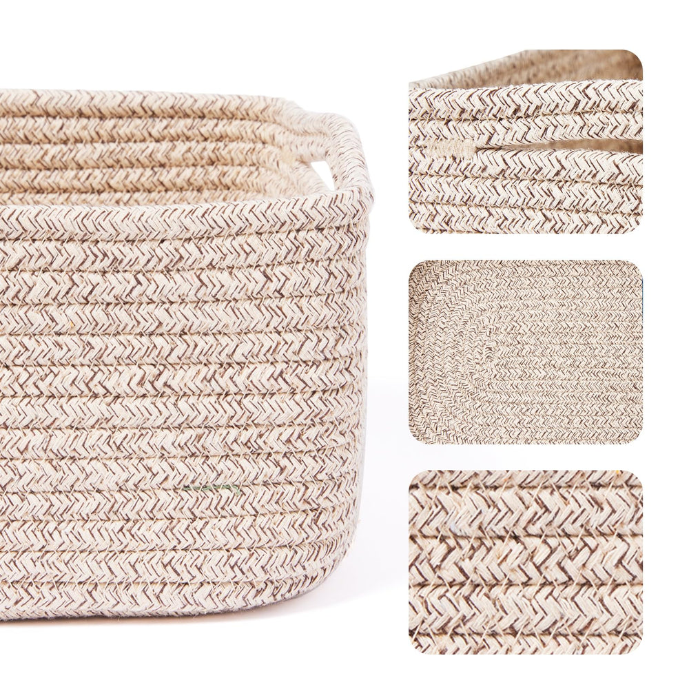 MiniArk basket features soft durable cotton rope for safe nursery storage