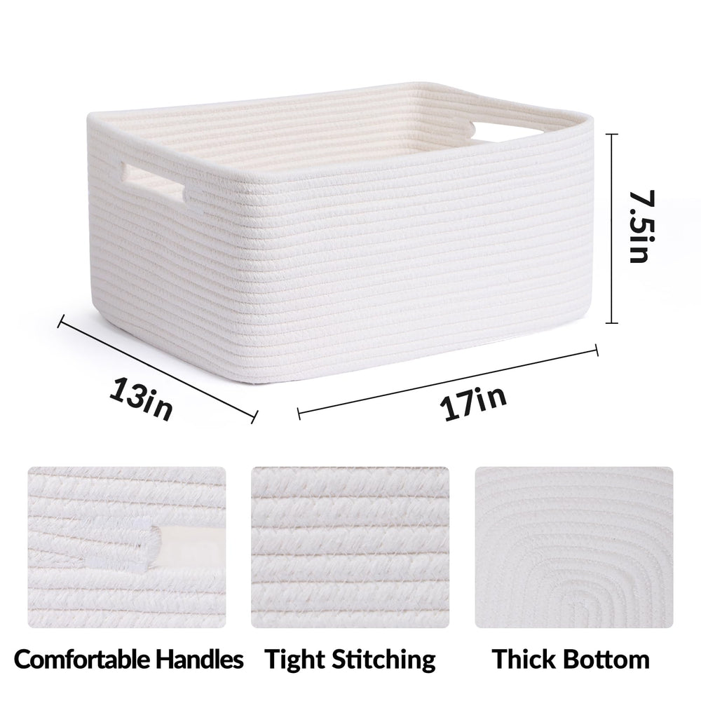MiniArk soft cotton rope baskets offer baby-friendly, durable organization.