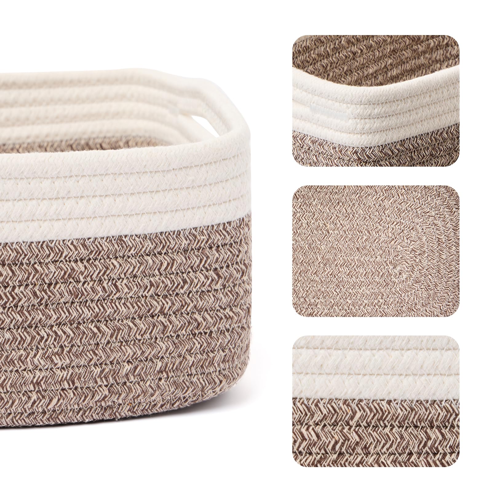 MiniArk soft and durable cotton rope basket safe for babies.