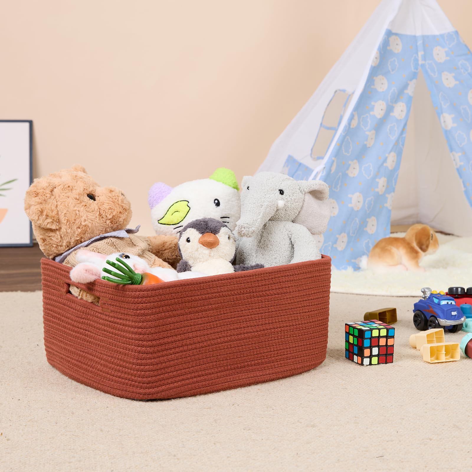 MiniArk storage basket ideal for baby items, blankets, and toys