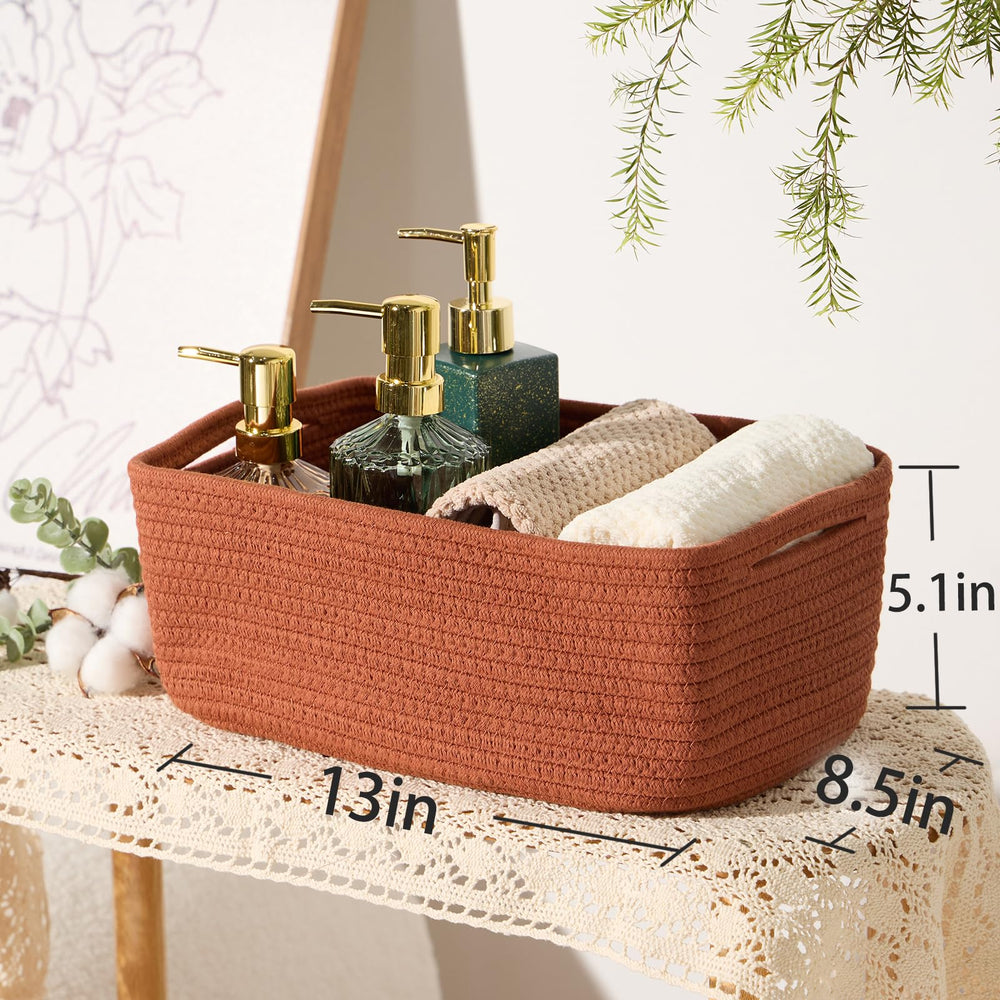 MiniArk stylish decorative baskets placed on a shelf to add warmth and texture.