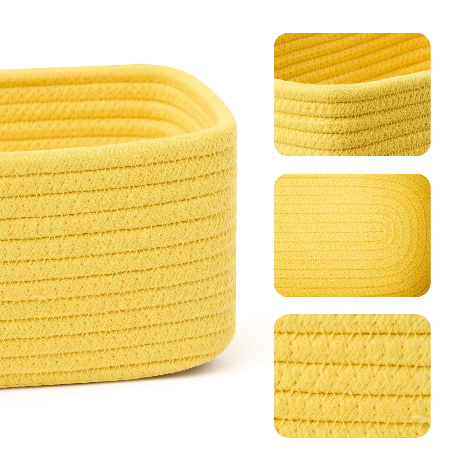 MiniArk woven rope basket on a shelf, adds warmth while organizing toys.