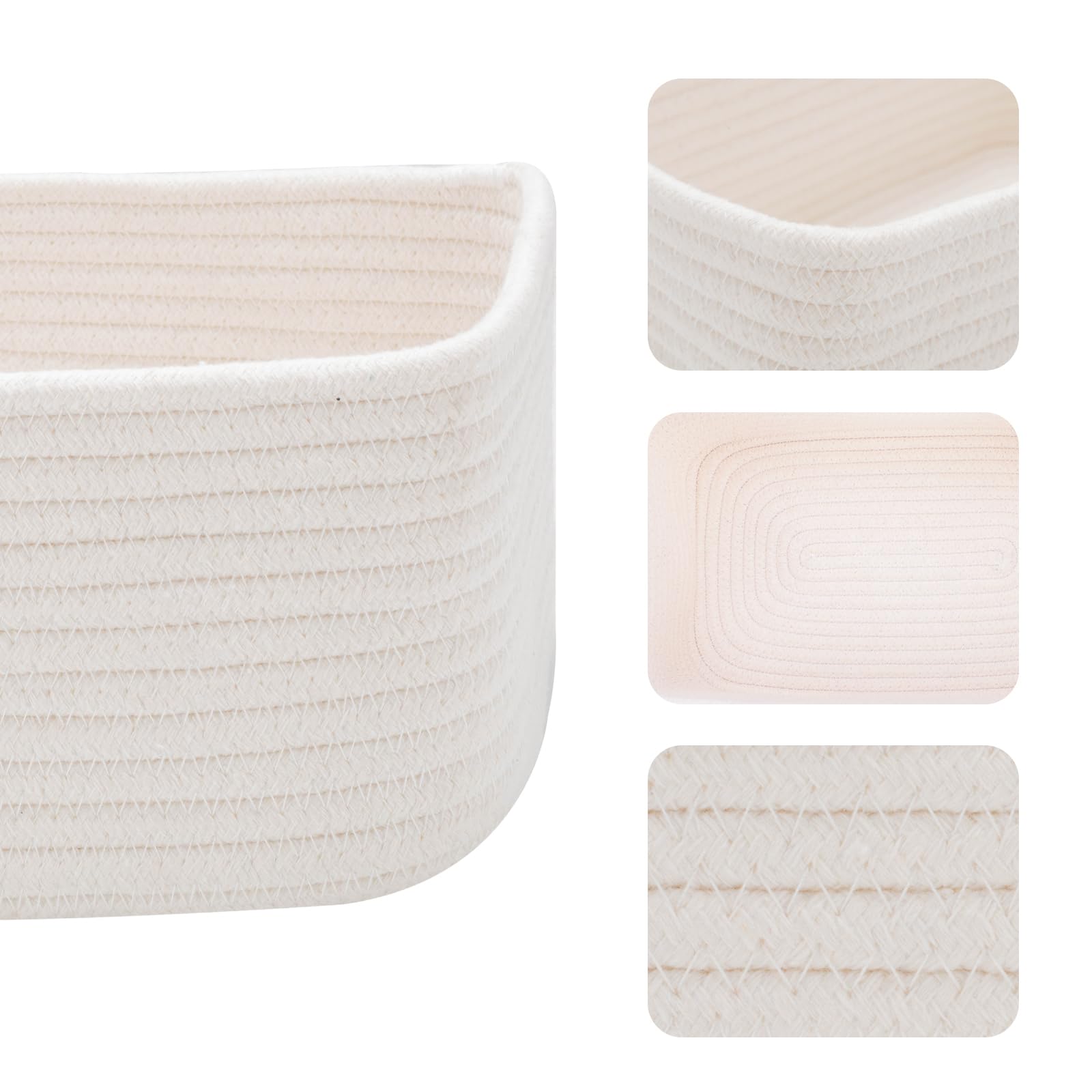MiniArk woven rope basket soft durable material safe for nurseries.