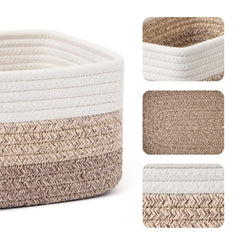 MiniArk woven rope basket with soft, durable material for toys cosmetics or cords