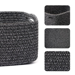 MiniArk woven rope baskets with soft edges ideal for nurseries and toy storage.