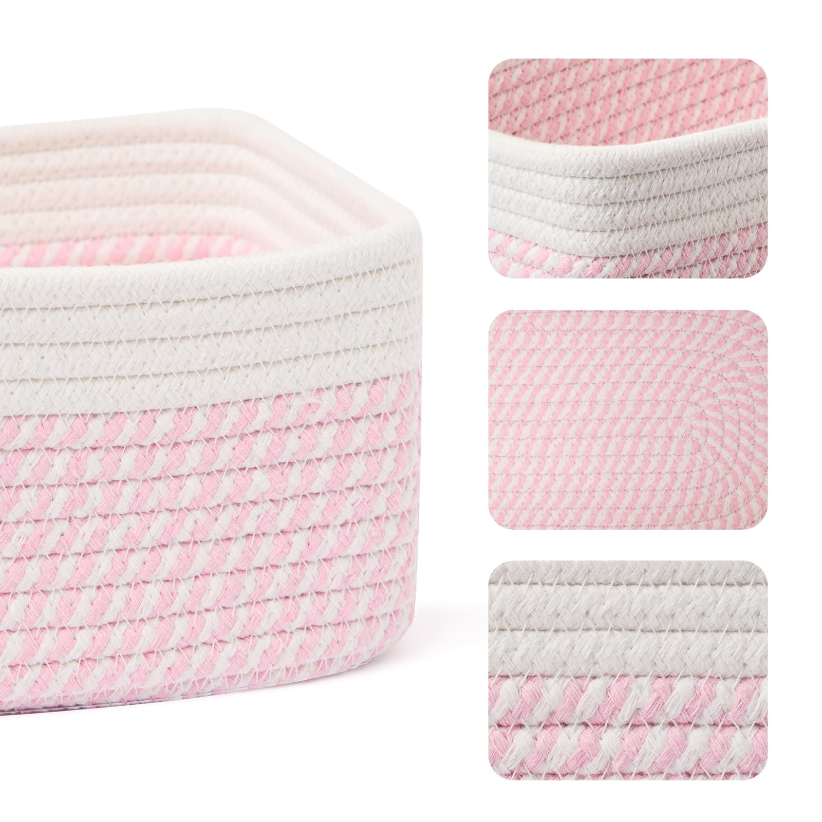 Close-up of woven rope texture showing soft, durable material.