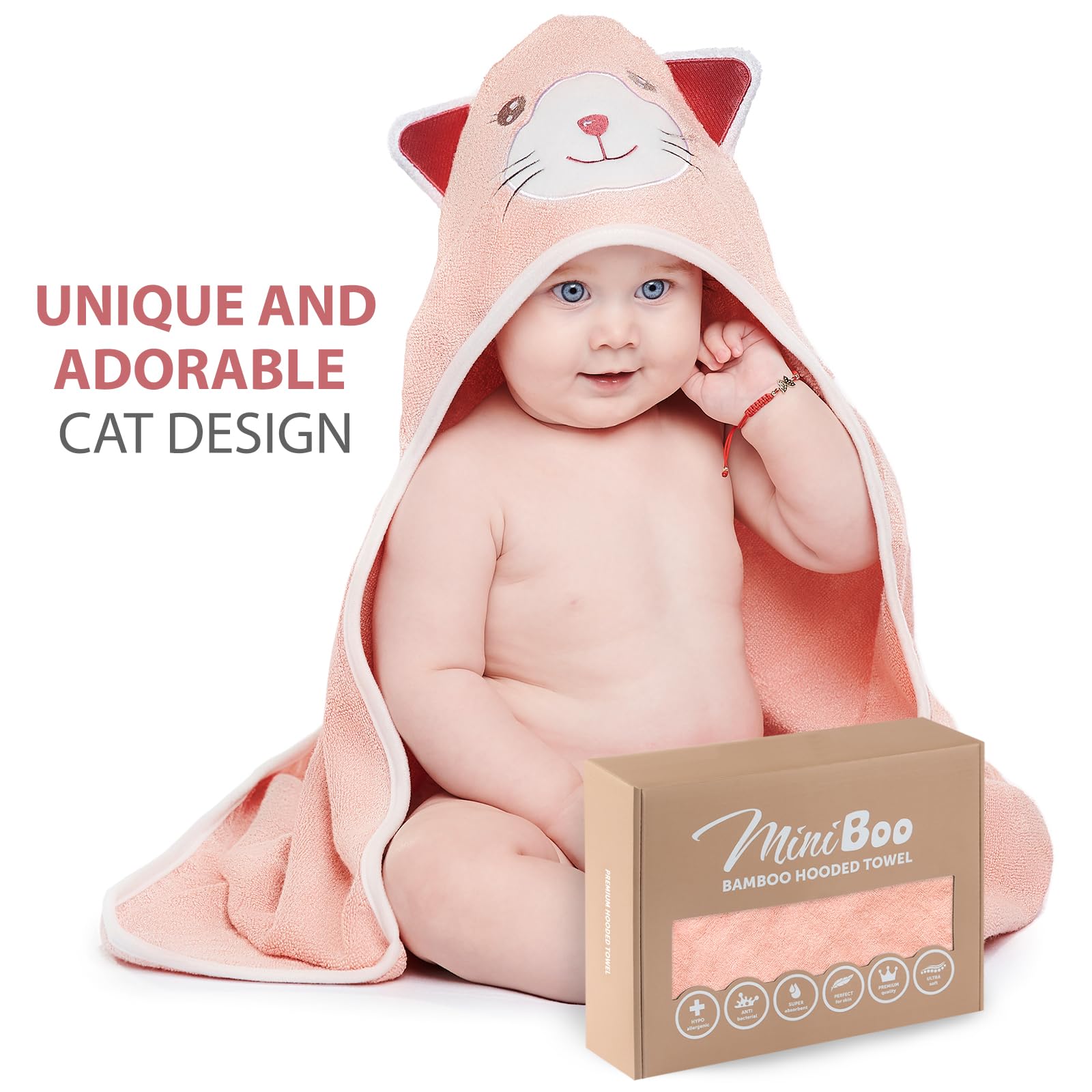 MINIBOO gift-ready towel for baby showers and new parents.