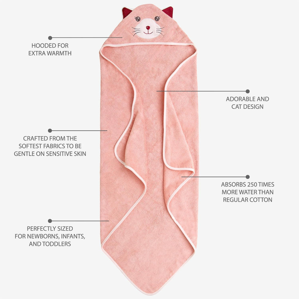 MINIBOO 500gsm plush towel offers durable, cozy bath time.