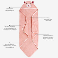 MINIBOO 500gsm plush towel offers durable, cozy bath time.