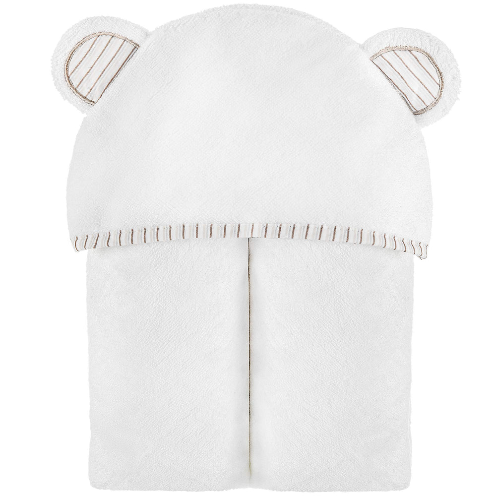 MINIBOO hooded towel bear design ideal for photo-ready newborn baths.