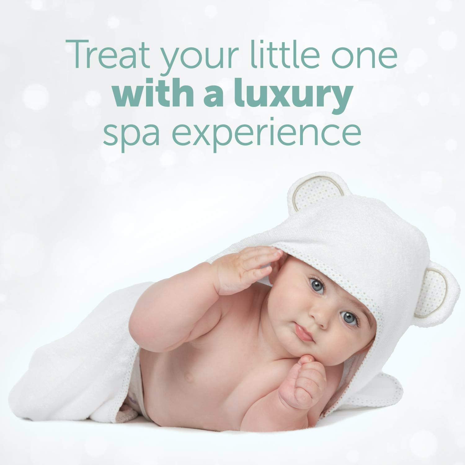 MINIBOO hooded towel features a large hood for quick head drying.