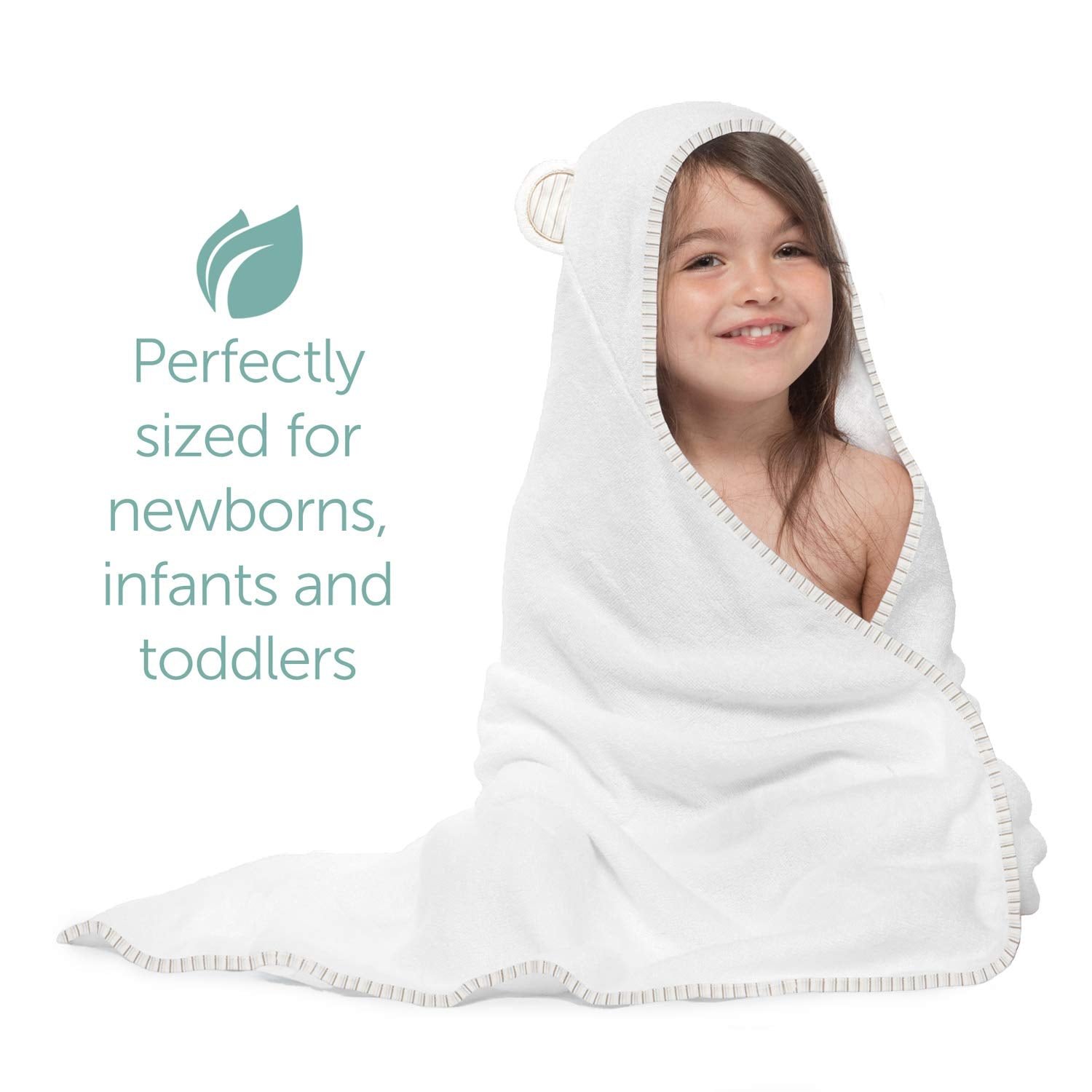 MINIBOO hooded towel machine washable for easy care.