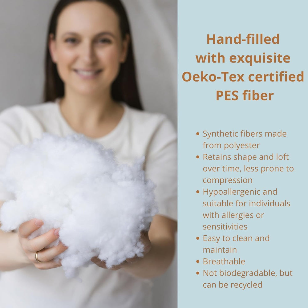 MINICAMP pregnancy pillow in bedroom scene conveys versatile use and cuddly support.