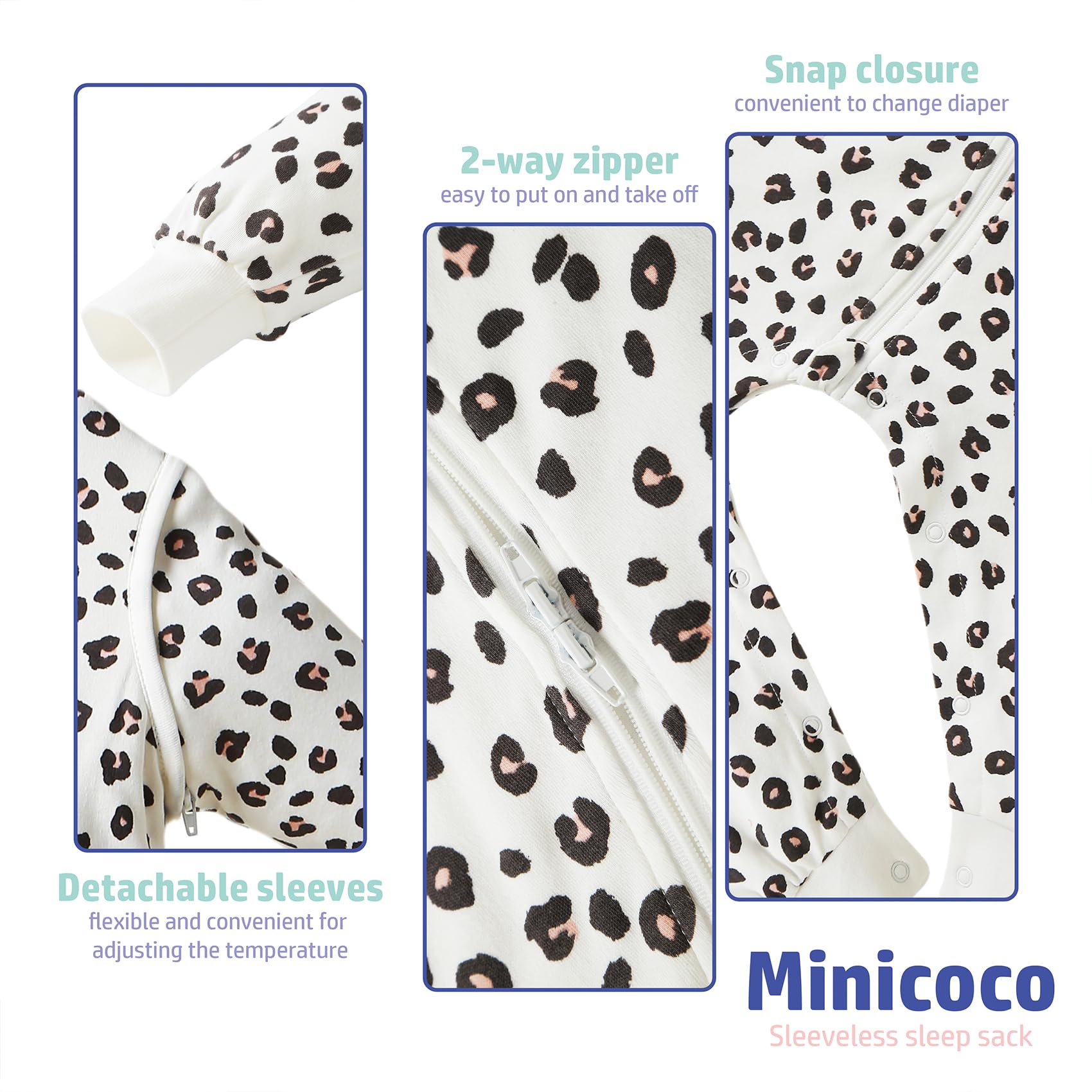 Minicoco wearable blanket is machine washable for easy care.