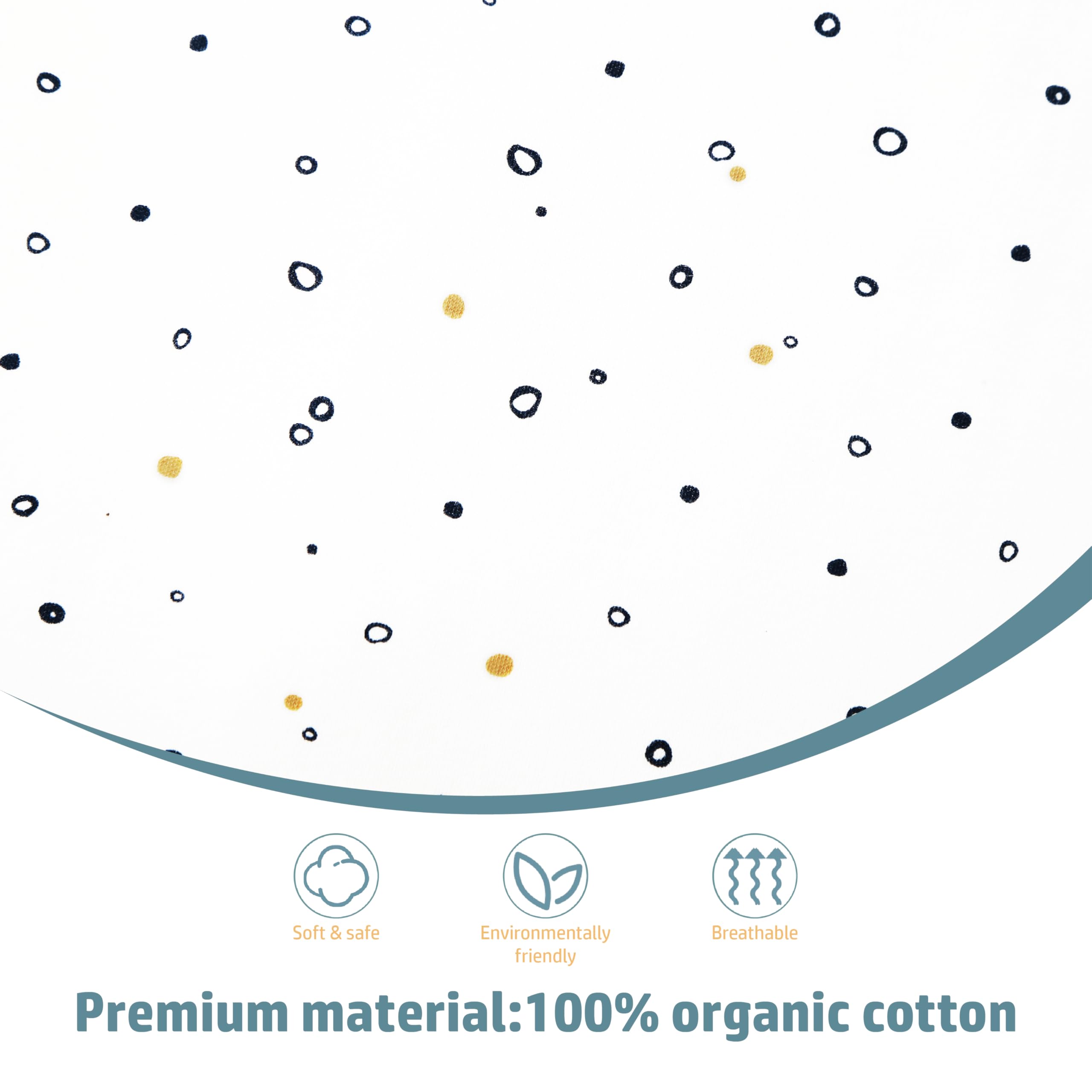 Minicoco baby sleep sack grows with infants from newborn to six months.