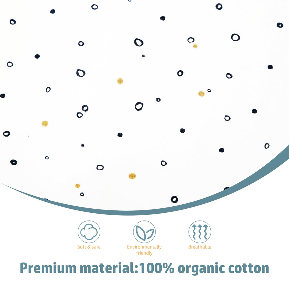 Minicoco baby sleep sack grows with infants from newborn to six months.