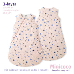 Minicoco organic cotton sleep sack keeps delicate skin soft and breathable.