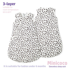 Minicoco wearable blanket with a 2-way zipper for quick night diaper changes.