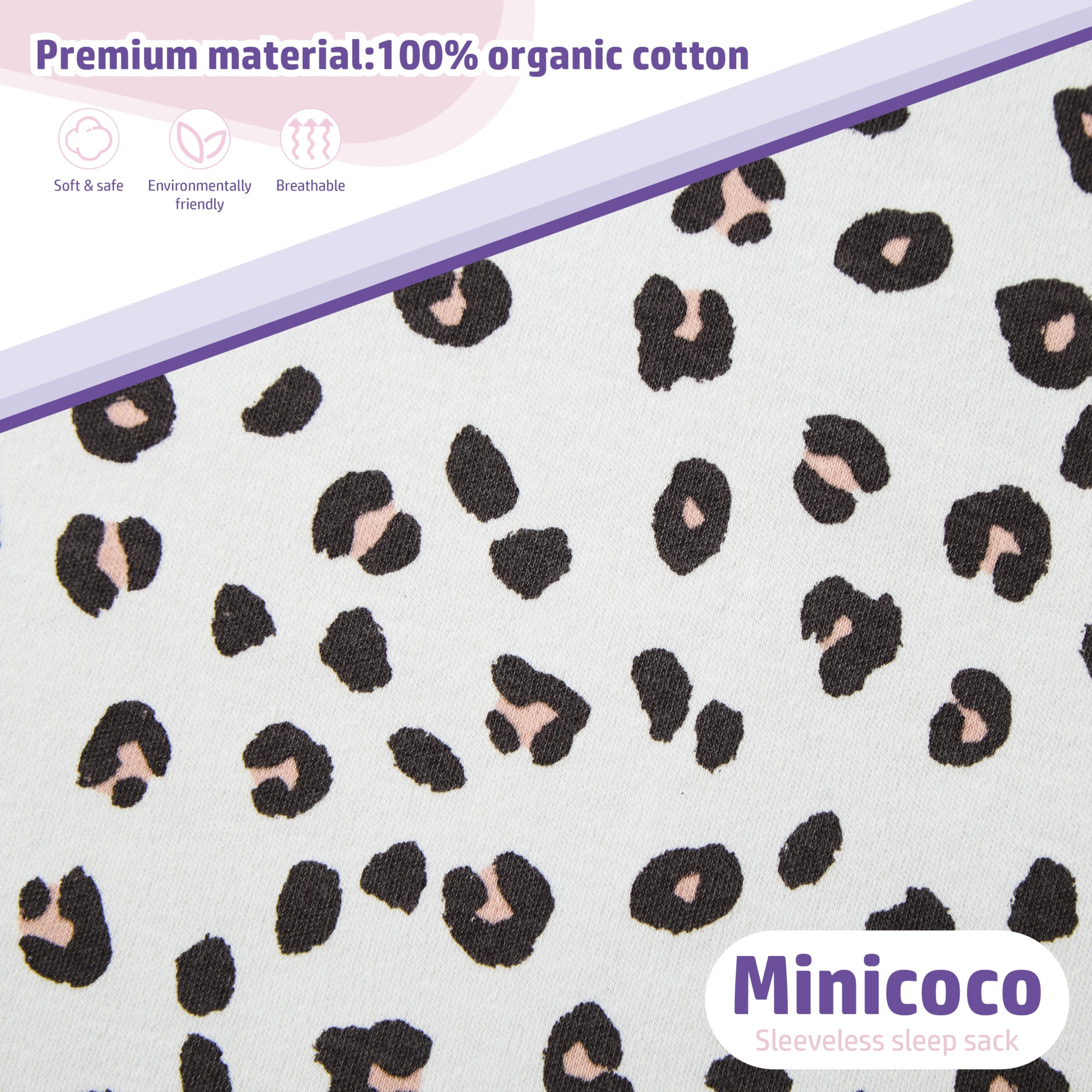Minicoco wearable blanket enables easy night diaper access without full removal.