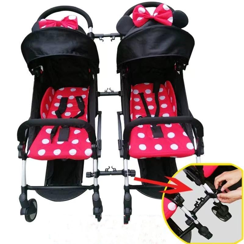 MINILUJIA iron and ABS build offers sturdy two-stroller compatibility.