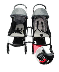 MINILUJIA stroller connector with lock button ensures secure width adjustments.