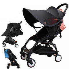 MINILUJIA sun shade full coverage shields baby from sun glare and wind.