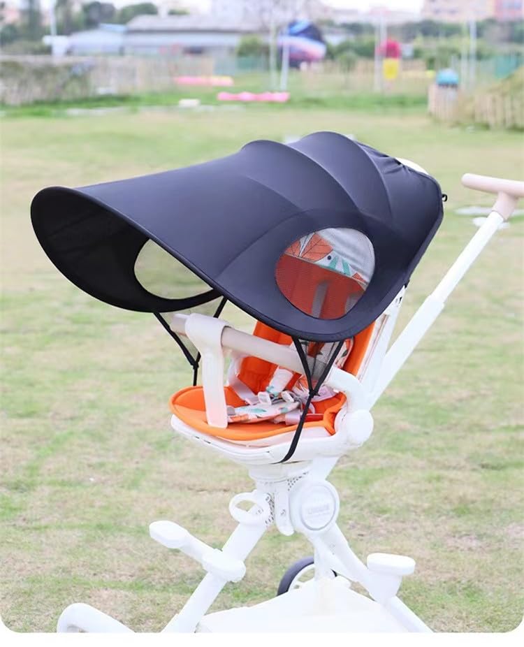 MINILUJIA sun shade half coverage enables airflow while protecting eyes.