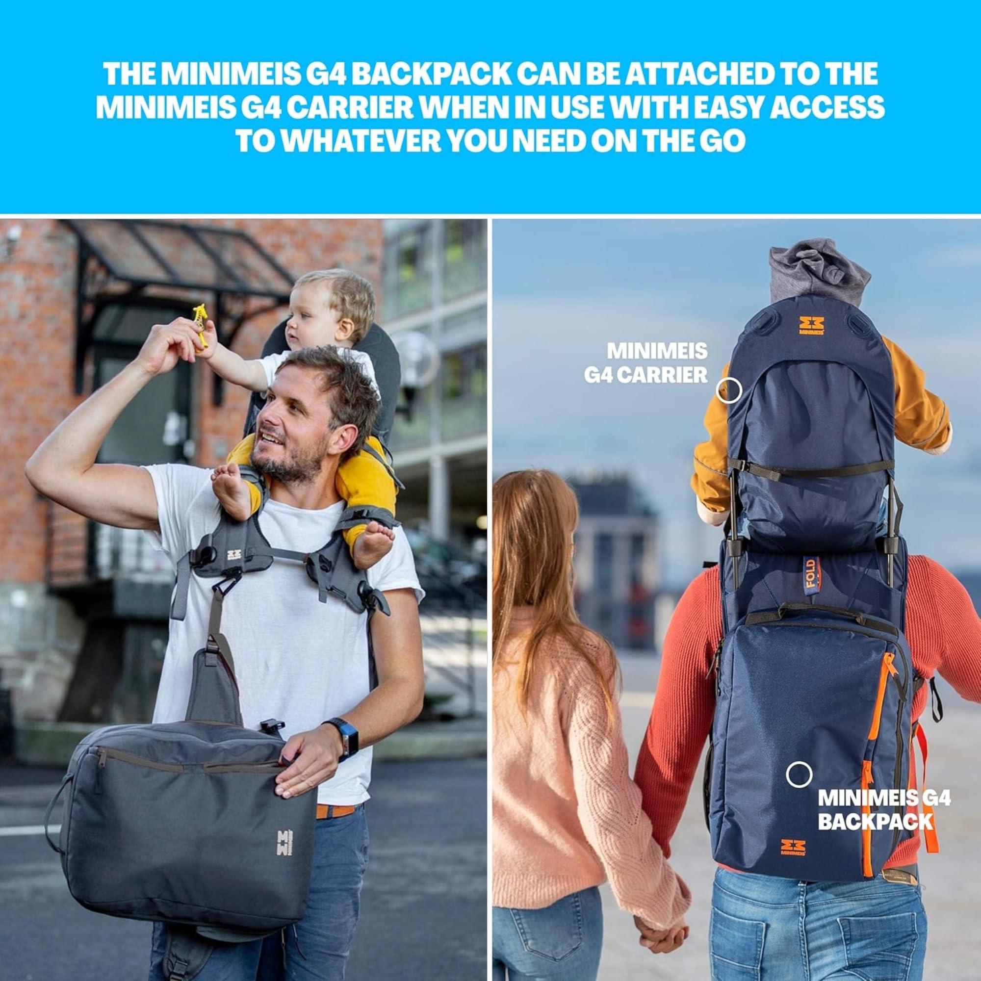 MINIMEIS G4 Backpack 28L capacity is ideal for weekend trips and outings
