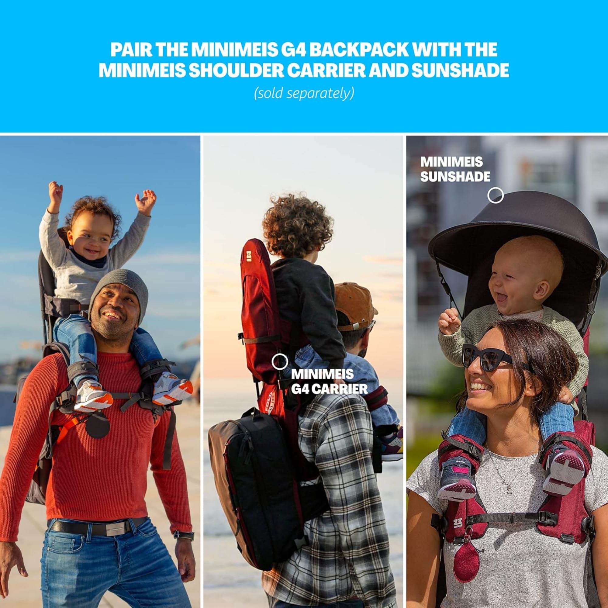 MINIMEIS G4 Backpack burgundy-black adds bold contrast to your gear